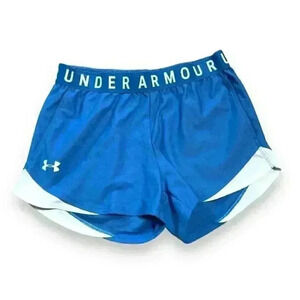 Under  Armour Women's Play Up 3.0 Shorts blue/white gym workout training running